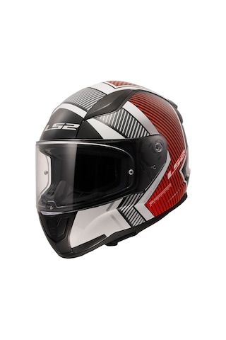 Ls2 Rapid 2 Extra Kapalı Kask Beyaz - Kırmızı