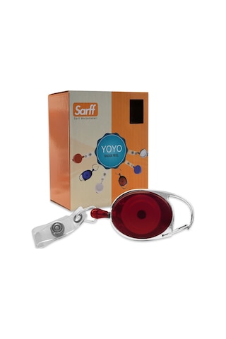 Sarff Anahtarlık Yoyo Şeffaf Kırmızı - 25adet