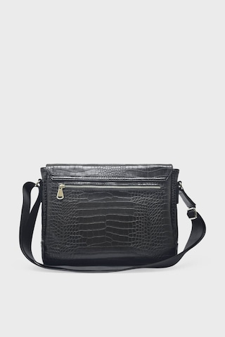 Kanuga Ysm1587 Siyah Kroko Unisex Ysm18y Çapraz Çanta Siyah Kroko Siyah