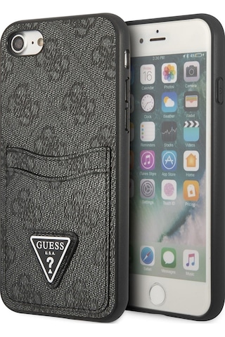 Apple Uyumlu iPhone Se 2022 Kılıf Guess Çift Kart Bölmeli Kapak