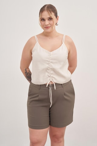 İp Askılı Önü Büzgülü Top-1800 Bej