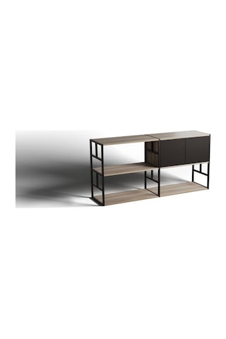 Ahşap Metal Raf 160x40x80 Cm Geniş Ve Kullanışlı Kahverengi Ahşap Metal Raf 160x40x80 Cm Geniş Ve Kullanışlı Kahverengi