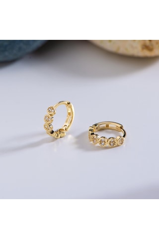 Goldkupe 14 Ayar Altın Modern Halka Küpe 1,20 Gr-3032