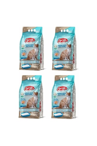 Energy Marsilya Sabunu Kokulu İnce Taneli Topaklaşan Bentonit Kedi Kumu 4 x 10 L