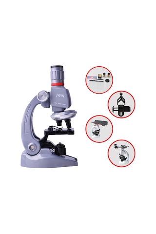 Jwin Jm-452m Mobil Uyumlu Mikroskop Seti - Gri