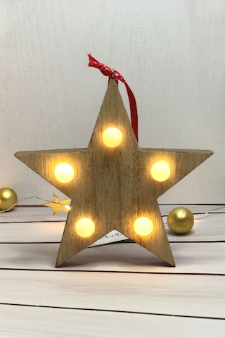 Yıldız Led Işıklı Yılbaşı Ağaç Süsü Gün Işığı