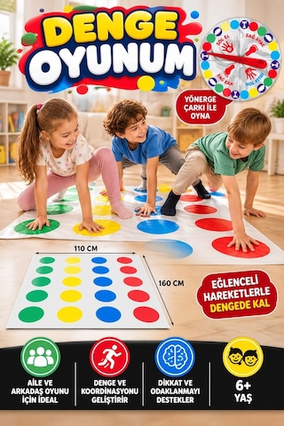 Twist Master Eğlenceli Egzersiz Denge Ve Aktivite Oyunu Hareket Ve Denge Eğitici Beceri Oyunu