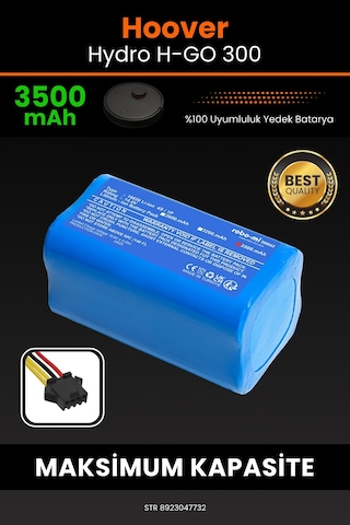 Hoover H-go 300 Hydro Uyumlu Robot Süpürge Bataryası 3500 Mah