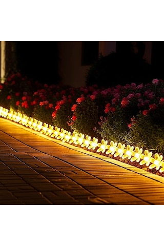Solar Çiçekli Bahçe Lambası 30 Led, Gün Işığı Dekoratif Dış Mekan Süsü