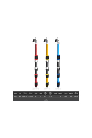 Qingmipy Mavi Teleskopik Olta Seti - Cam Fiber Kamış, Makine, Çanta Ve Olta Malzemeleri Dörtlü Paket 44cm-173cm