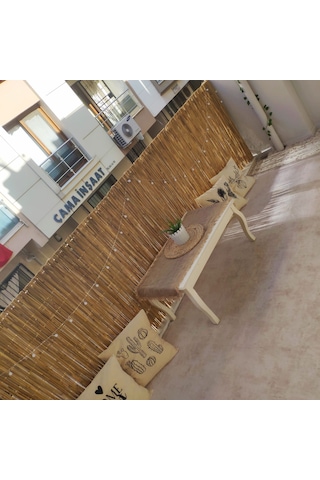 80 Cm X 6 Metre Misina Örgülü Kamış Hasır - Balkon Çiti + Montaj Kelepçesi Hediyeli