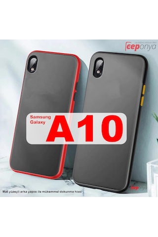 Samsung Galaxy Uyumlu A10 Mat Airbag El İzi Yapmayan Kaliteli Kılıf Siyah