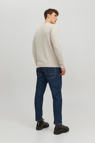Jack & Jones Erkek Basic Krem İnce Triko Kazak - 12208364 Krem
