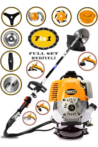Eisenn EX-553 Sırt Tipi 7in1 Benzinli Tırpan Çim Biçme Makinesi