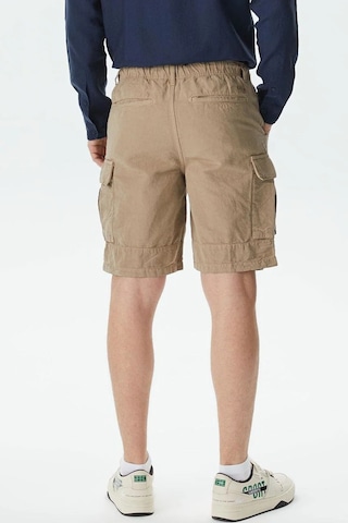 Lacoste Men's Relaxed Fit Brown Bermuda Shorts Erkek Kargo Cepli Rahat Kesim Pamuk Keten Şort Kahve