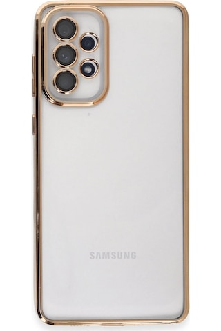 Newface Samsung Galaxy Uyumlu A73 5g Kılıf Razer Lensli Silikon Glblseme - 19 - Gold