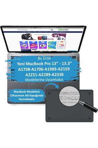Apple Uyumlu MacBook Pro Kılıf Hardcase A1706-08 1989 2159 2251-89 2338 Brain Beyaz
