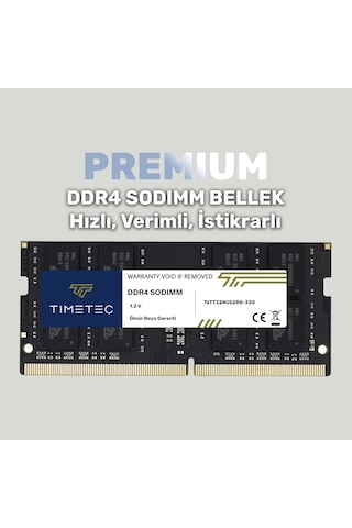 Timetec 76TT32NUS2R8-32G 32 GB DDR4 3200 MHz CL22 Notebook Ram