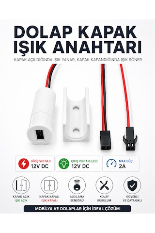 Dolap Kapak Işık Anahtarı 12V Elektrik Anahtarlar