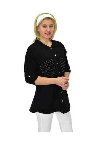 Kadın Cep Taşlı Ayrobin Gömlek Bgl-st03699 001