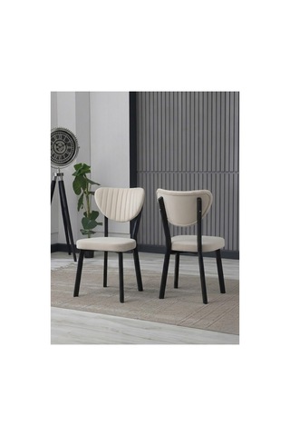 Nova Traverten Masa Takımı 6 Adet Sandalye/90x170 Cm Yemek Masası Bej Bej