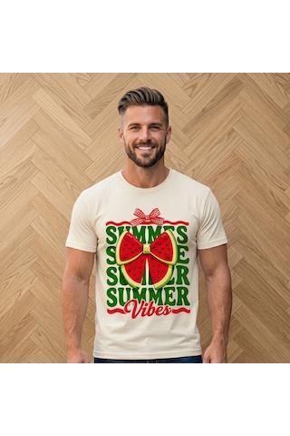 Summer Vibes Ütü İle Uygulanabilen Dtf Tekstil Baskı