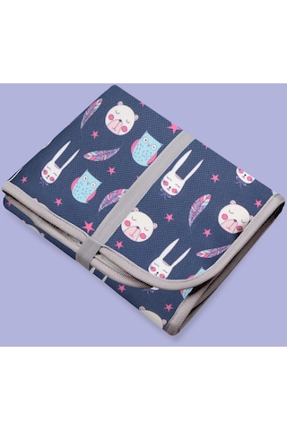 Anne Bebek Bakım Örtüsü Alez Yenidoğan Alt Açma Değiştirme Purple Organizer Pedi Minderi ÇiftTaraflı