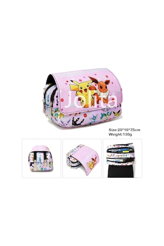 Pokemon Pokemon Pikachu Kalem Çantası Kırtasiye Kutusu İlk Ve Orta Okul Öğrencileri Karikatür Kalem Çantası-kd12000