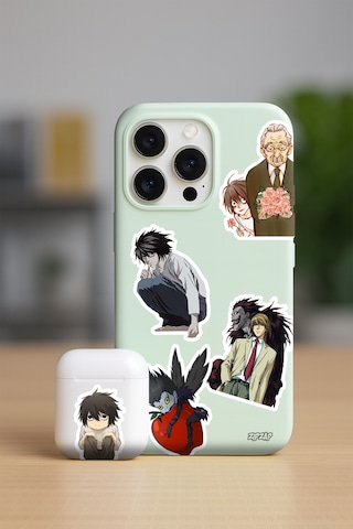 Death Note Anime Telefon Laptop Bullet Journal Yapışkanlı Folyo Sticker Paketi 20 Adet Çok Renkli