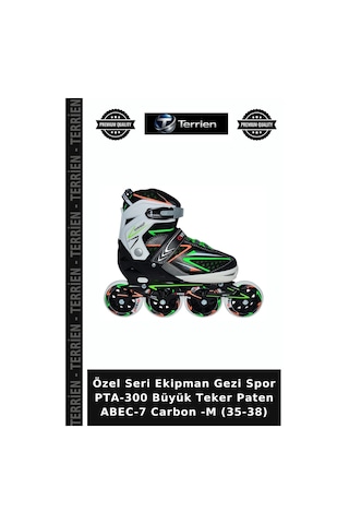 Özel Seri Ekipman Gezi Spor Pta-300 Büyük Teker Paten Abec-7 Carbon -m 35-38 Çok Renkli