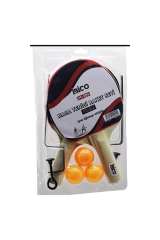 Masa Tenisi Raket Seti Fileli Pinpon Raketi - 2 Raket 3 Top 1 File Ayak Bx-316334