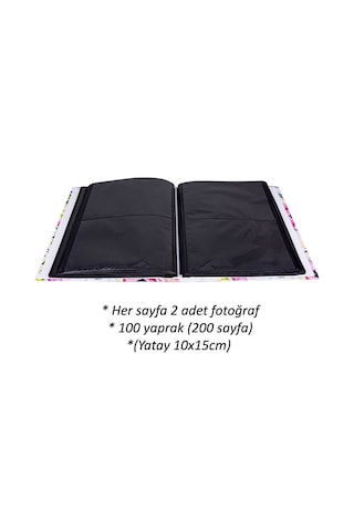 Rabsev RS306 Fotoğraf Albümü 10x15cm 200 Fotoğraf Kapasiteli Retro Desenli Lüks Albüm