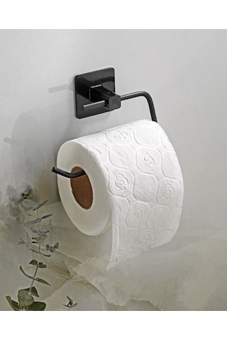 Büro Ev Ofis Banyo Düzeni İçin Siyah Metal Tuvalet Kağıt Tutucu Aparat Diğer