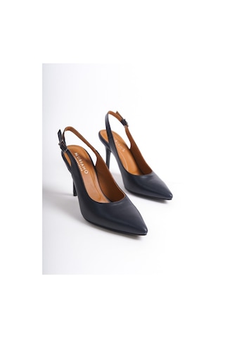 Mubiano Hakiki Deri Collection Kadın Topuklu Stiletto & Ayakkabı Lacivert -mcalm433-lcv Lacivert