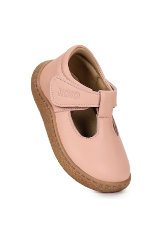 Kiko Kids Lija %100 Deri Günlük Kız Bebek Babet Ayakkabı Pudra