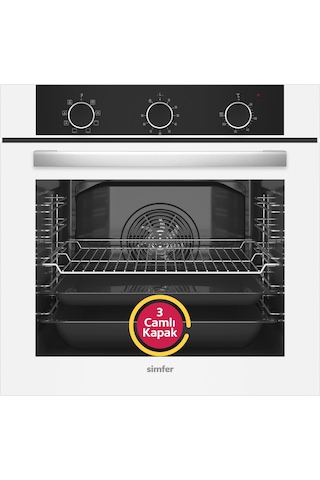 Simfer SB8221 - T3507 - SD8704 QS Mekanik Beyaz 3'lü Ankastre Set