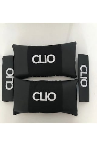Clio Nakışlı Deri 1 Çift Boyun Yastık Ve 1 Çift Kemer Pedi