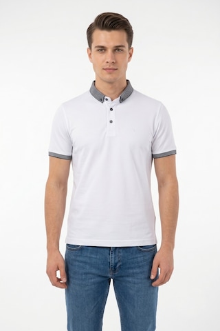 Raymons Erkek Polo Yaka Kısa Kollu Tişört Regular Kalıp T1000 Bgl-st05554 Beyaz