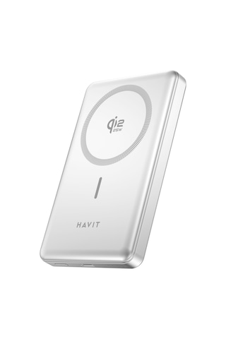 Havit Pb5203 Pro 10.000mah Qi2 Magsafe Powerbank - 25w Hızlı Şarj, Alüminyum Kasa Gri