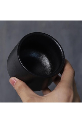 Suntek Çömlekçilik Çin Çay Bardağı İşgal Siyah-bir Siyah Bir