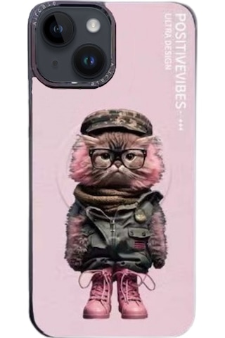 Zengemtx Joko Apple Uyumlu iPhone 13 Fun Magsafe Kapak - Pembe