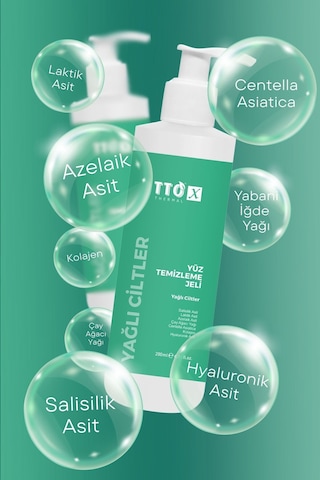 Tto X Yüz Temizleme Jeli – Yağlı Ciltler Için Derinlemesine & Gözenek Arındırıcı Formül 200 Ml