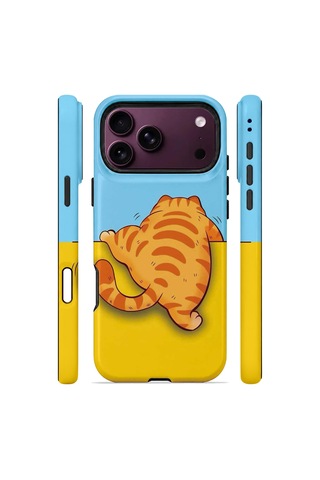 Velvoria Valestra Uykucu Turuncu Kedili Apple Apple iPhone Uyumlu 18 Pro Max Darbe Korumalı Kılıf Valestra Select - Uykucu Turuncu Kedili