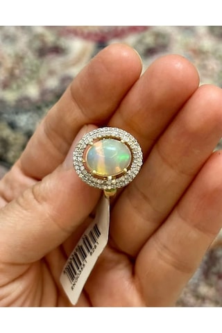 Opal Elmas Yüzük 055