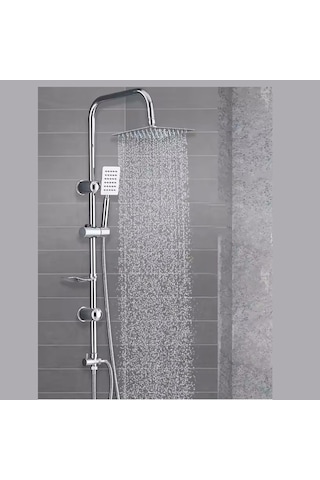Faumix Cktitan304 Krom Yağmurlama Tepe Duş Seti Krom