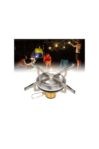 Hombey Stainless Steel Çiftlevha Fırın, 3500w Güçlü, Çekirdekli, Taşınabilir, Kamp, Piknik İçin İdeal Altın - Gümüş