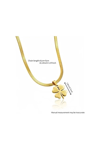 Altın Dilek Altın Kaplama Yonca Şeklinde Kadın Kolye Çok Renkli