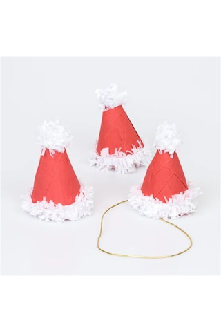 Meri Meri - Surprise Santa Hats - Süprizli Noel Baba Şapkalar 3'lü 0 - 99