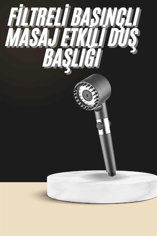 Duş Başlığı Profesyonel Masaj Başlıklı 3 Modlu Yeni Nesil Masaj Uçlu Su Tasarruflu