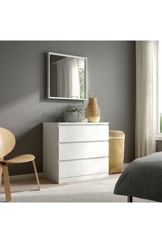 Ikea Nissedal Duvar Aynası 65x65 Cm Beyaz